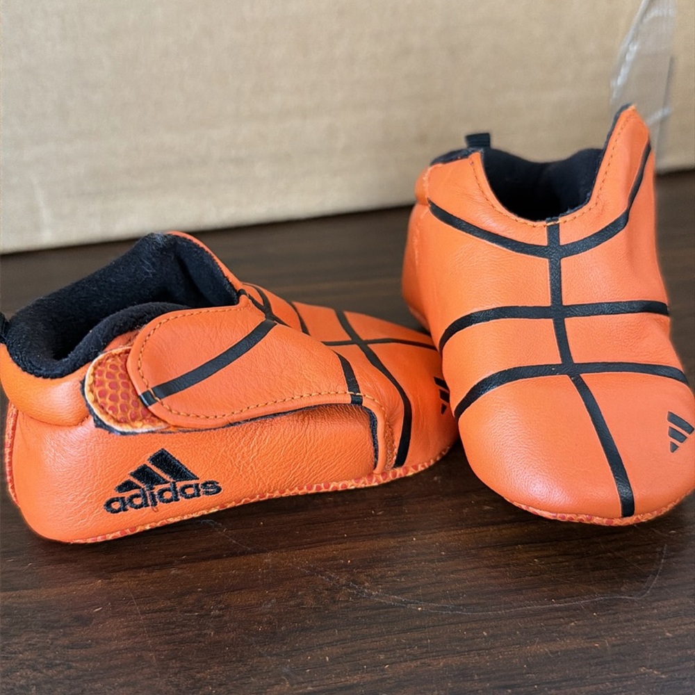 Adidas Crib baby Infant Shoes Leaguers Basketball Size 2K Y2K Vintage leather - Picture 5 of 7
